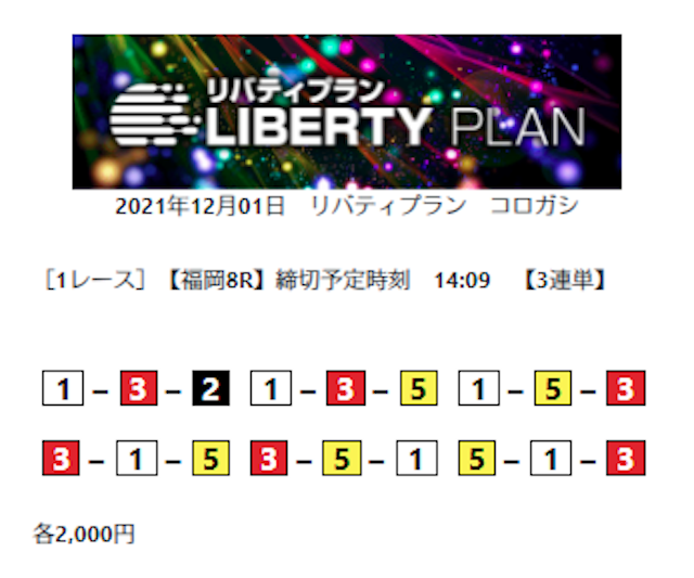 オンラインボート12月1日有料情報