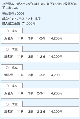 花舟有料予想２レース目結果