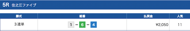 競艇ジャブジャブ2023年5月22日有料予想住之江5R結果