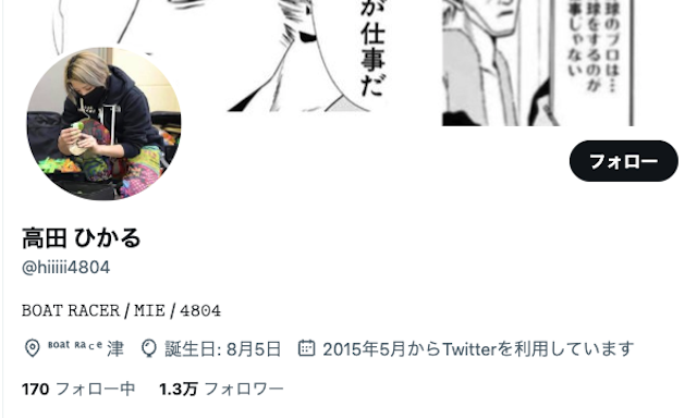 高田ひかるのTwitter